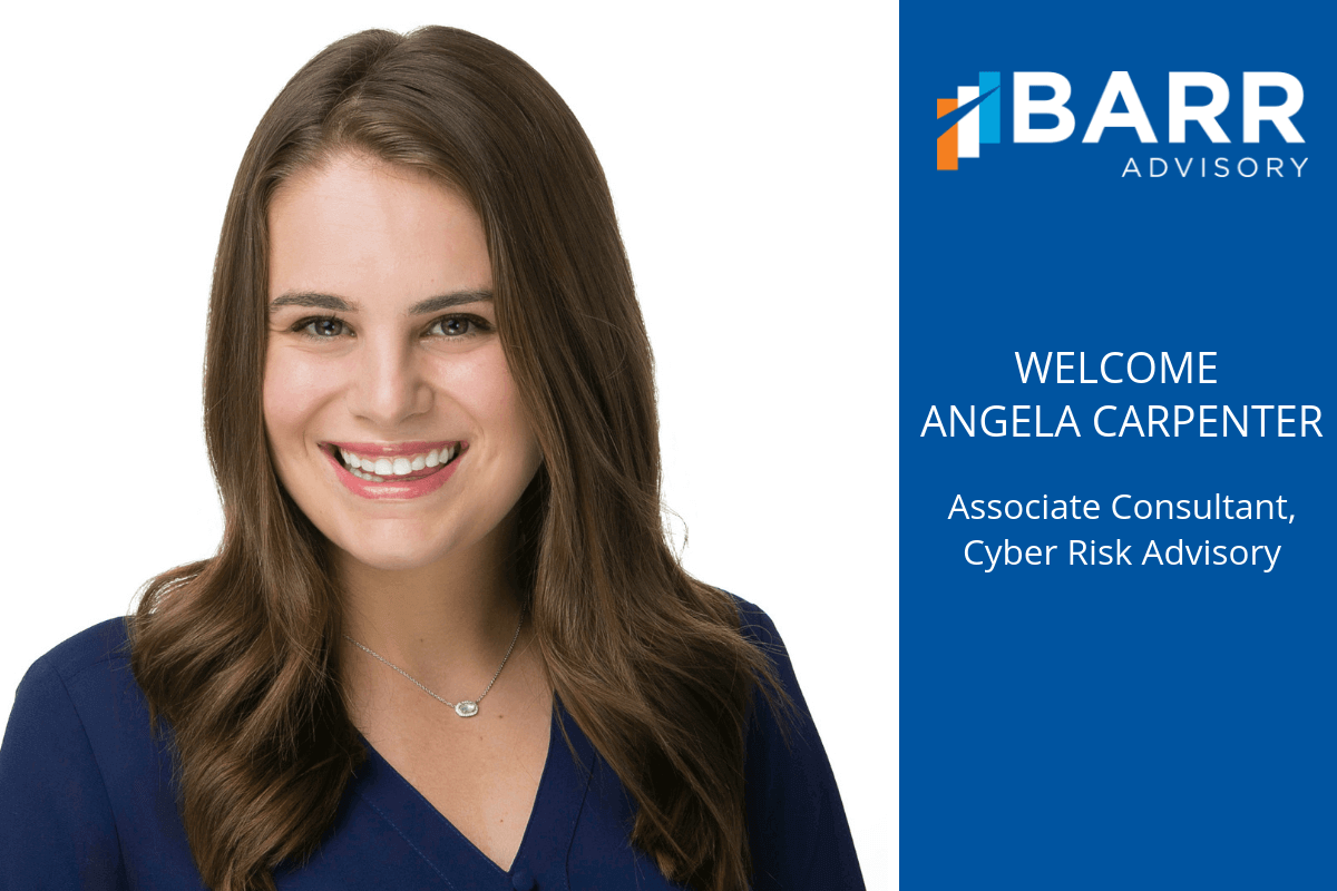 Welcome Angela Carpenter: Associate Consultant, Cyber Risk Advisory