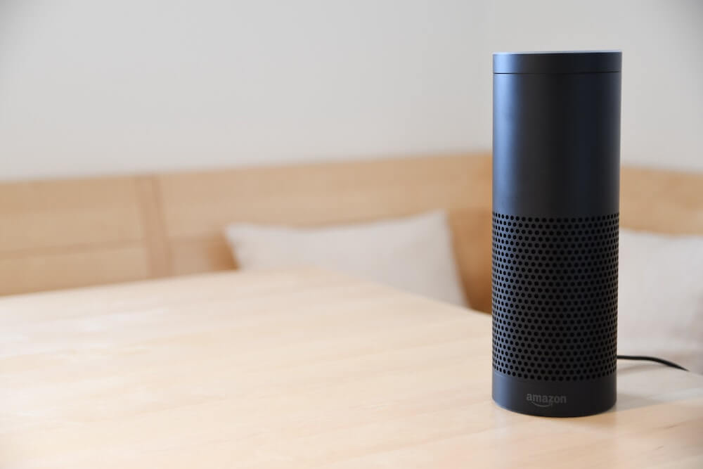 Amazon Alexa sitting on a table