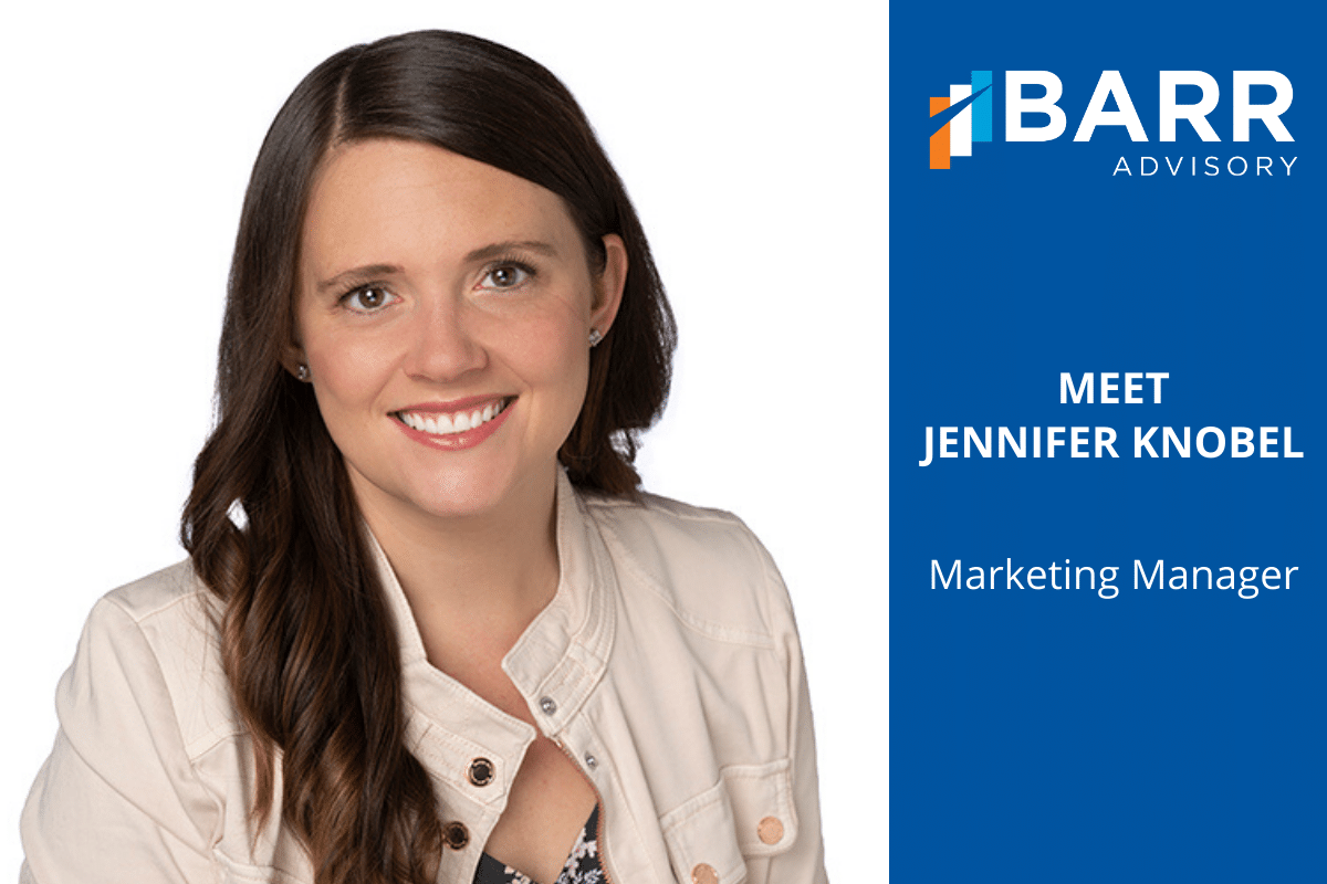 Photo of Jennifer Knobel, marketing manager at BARR Advisory