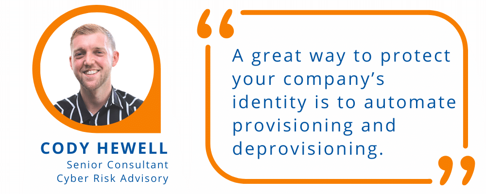 Cody Hewell offers an identity management day tip.