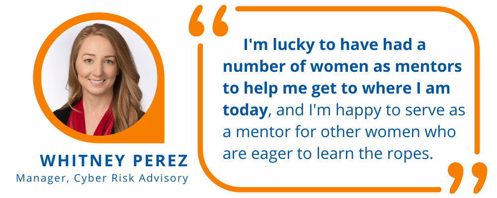 Whitney Perez describes the importance of female mentors.