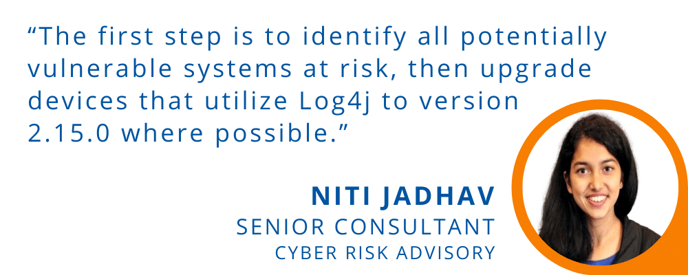 Niti Jadhav details steps you can take to protect your organization from Log4j exploits.